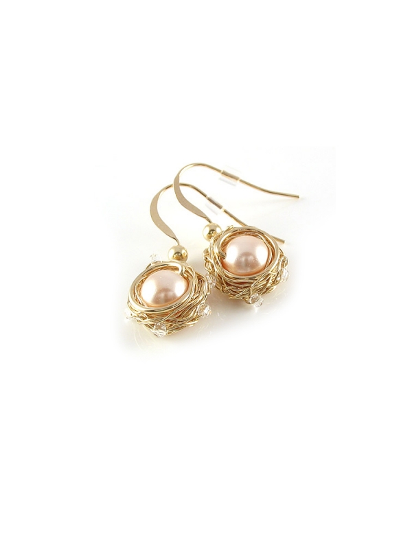 Dangle earrings by Ichiban - Sweet Peach