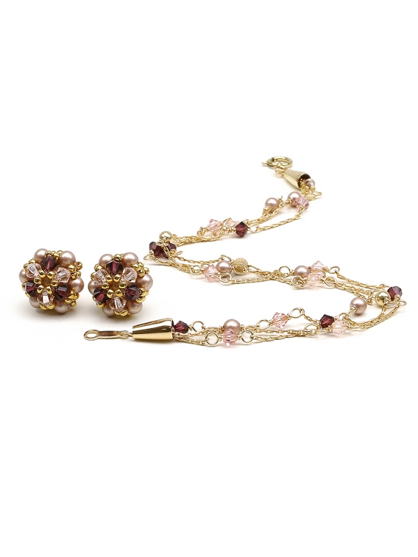 Set bracelet and stud earrings by Ichiban - Spring Mood Happy Bride