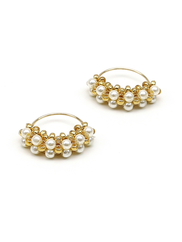 Earrings by Ichiban - Mini Diva Pearls Cream