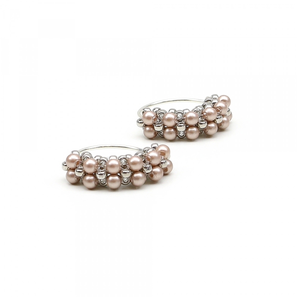 Earringsby Ichiban - Mini Diva Pearls Powder Almond 925 Silver