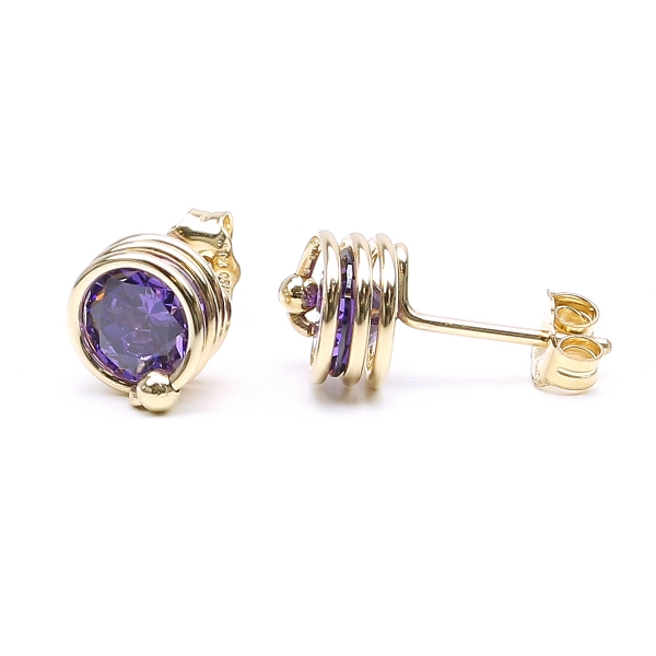 Stud earrings by Ichiban - Busted Purple