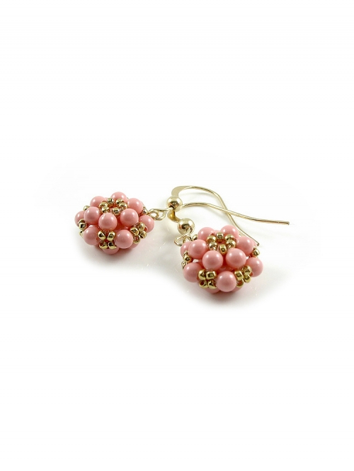 Dangle earrings by Ichiban - Daisy Pink Coral