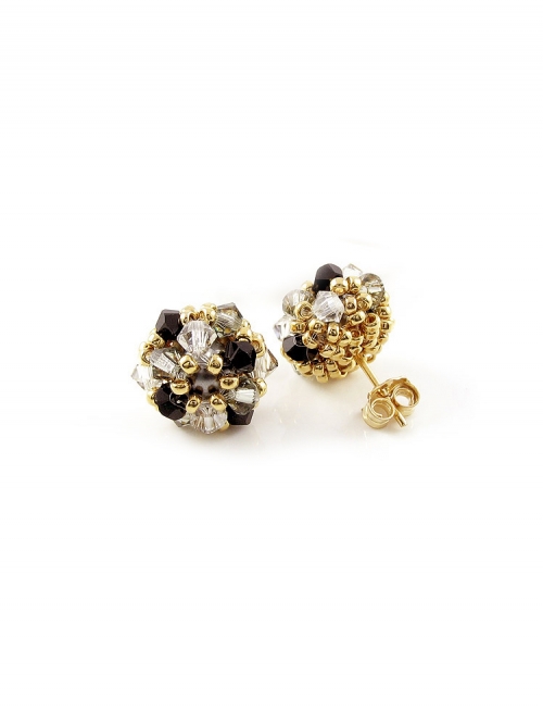 Stud earrings by Ichiban - Daisies Black Diamond