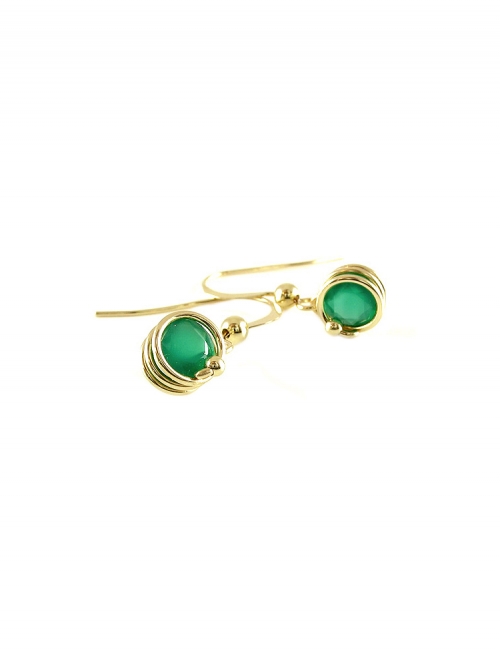 Earrings by Ichiban - Busted Deluxe Green Onyx