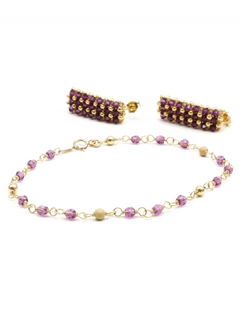 Set bracelet and earrings by Ichiban - Executive Amethyst