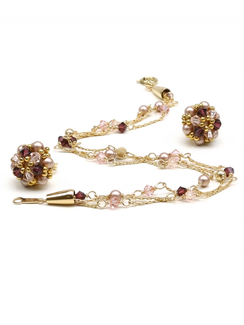 Set bracelet and stud earrings by Ichiban - Spring Mood Happy Bride
