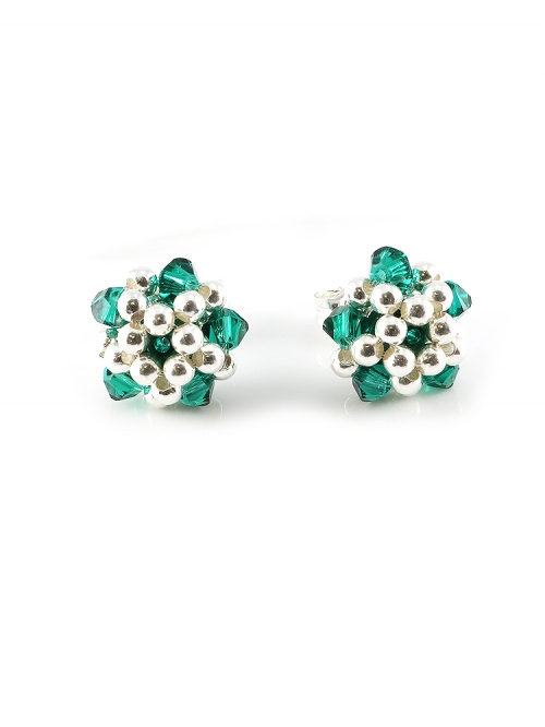 Stud earrings by Ichiban - Charm Emerald 925 Silver