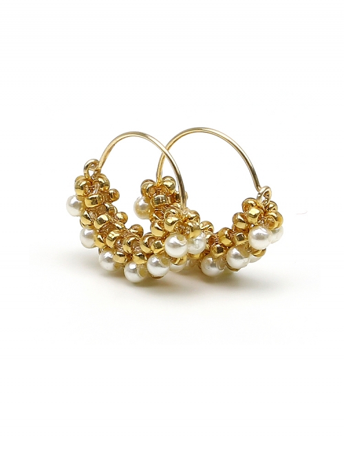 Earrings by Ichiban - Minidiva Pearls Cream