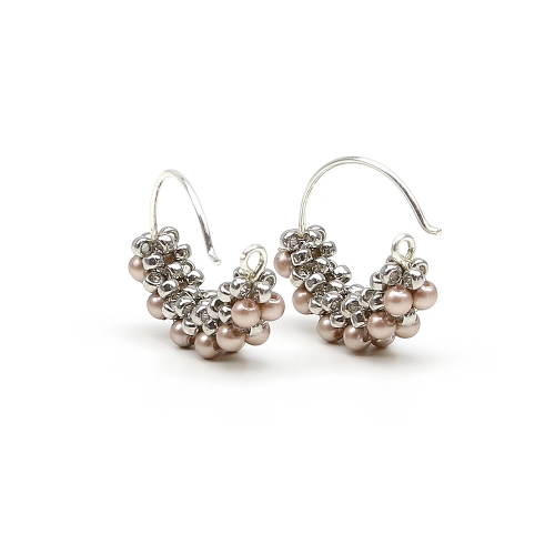 Earringsby Ichiban - Minidiva Pearls Powder Almond 925 Silver