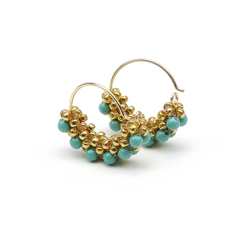 Earrings by Ichiban - Mini Diva Pearls Jade