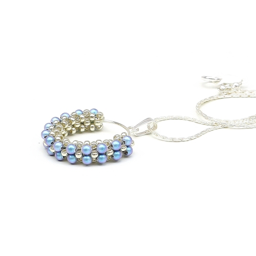Pendant by Ichiban - Primetime Pearls Iridescent Light Blue 925 Silver