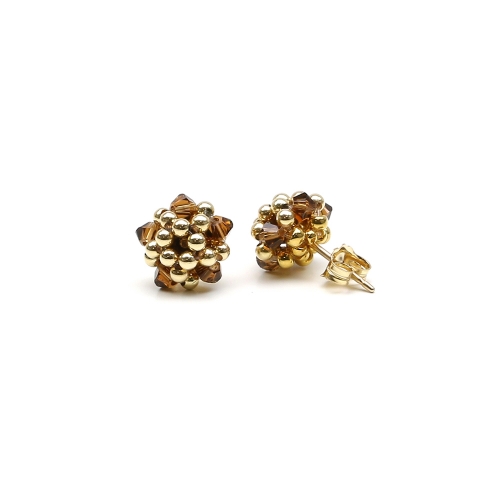 Stud earrings by Ichiban - Charm Smoked Topaz