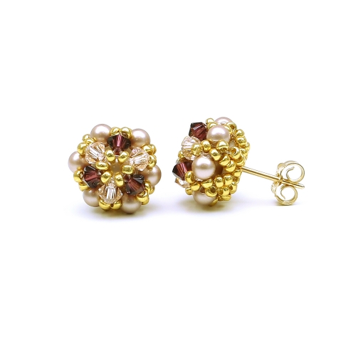 Handmade stud earrings by Ichiban