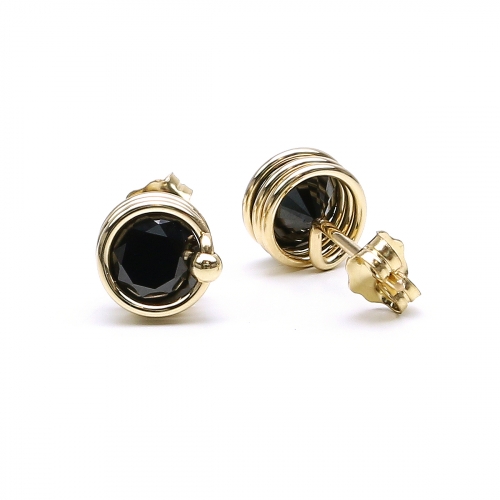 Stud earrings by Ichiban - Busted Black