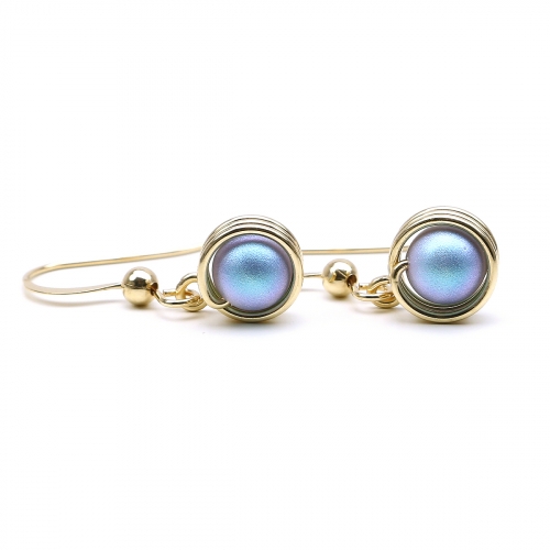 Earrings by Ichiban - Busted Pearls Iridescent Light Blue