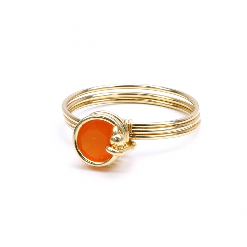 Ring by Ichiban - Busted Gemstone Deluxe Carnelian