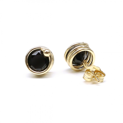 Stud earrings by Ichiban - Busted Deluxe Black Spinel