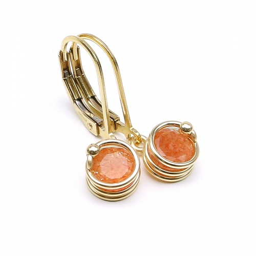 Leverback earrings by Ichiban - Busted Deluxe Sunstone