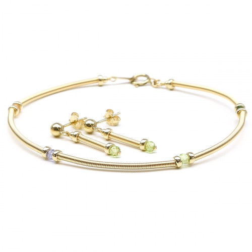 Set bracelet and stud earrings by Ichiban - Vogue Gemstone Mix