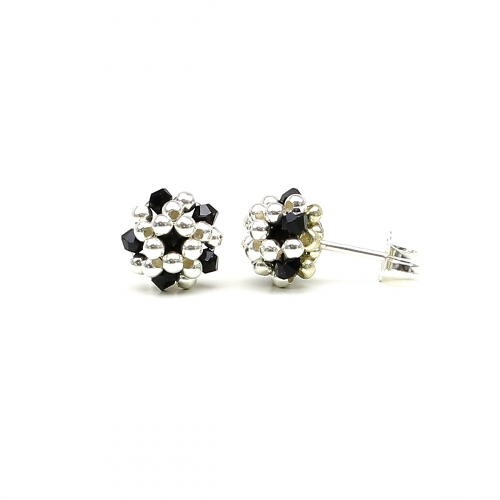 Stud earrings by Ichiban - Black Charm AG925