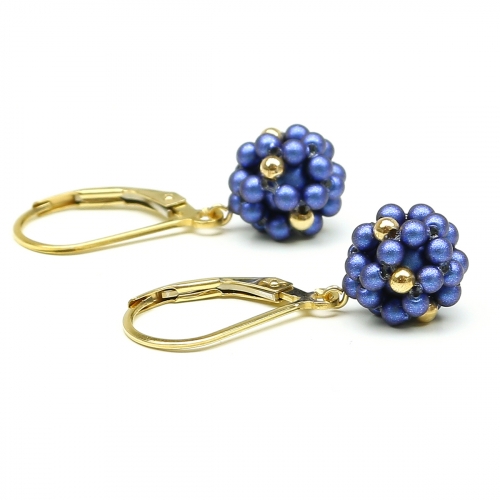 Leverback earrings by Ichiban - Blue Berry