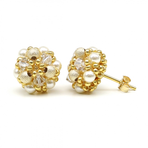 Stud earrings by Ichiban - Daisies Stardust 14K Yellow Gold