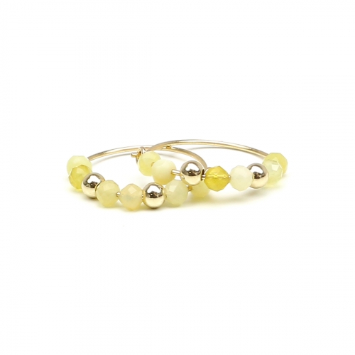 Cercei Ichiban - Simple Style Yellow Opal AUR14 K