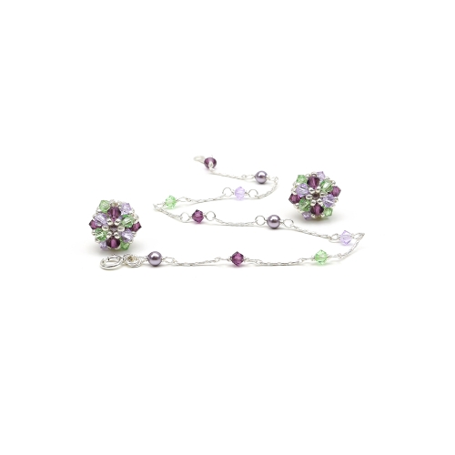 Daisies Free Spirit, set bracelet and stud earrings Ichiban 925 Silver