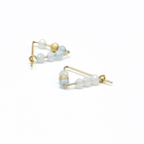 Earrings by Ichiban - Fancy Aquamarine 14K Gold