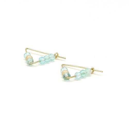 Earrings by Ichiban - Fancy Ocean Apatite14K Gold