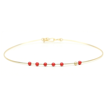 Simple Style Pearls - rouge - fixed bracelet