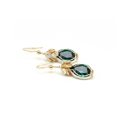 Dangle earrings by Ichiban - Royal Emerald