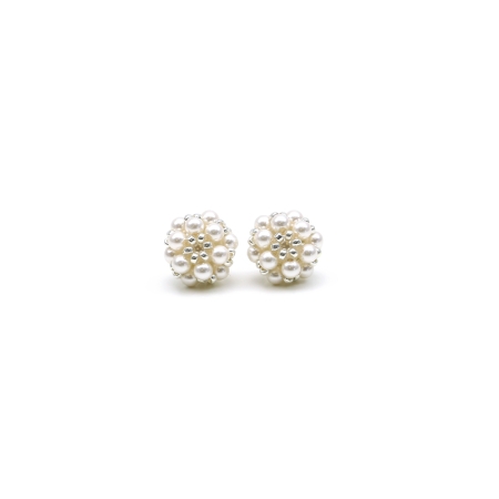 Stud earrings by Ichiban - Daisies White AG925