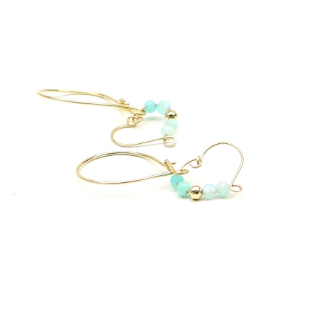 Earrings by Ichiban - Pulse Amazonite 14K gold