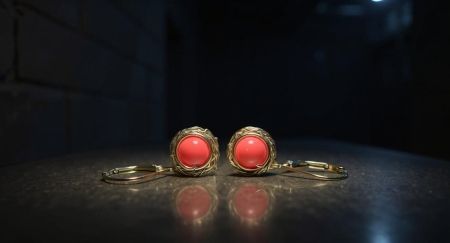 Leverback earrings by Ichiban - Sweet Bamboo Coral