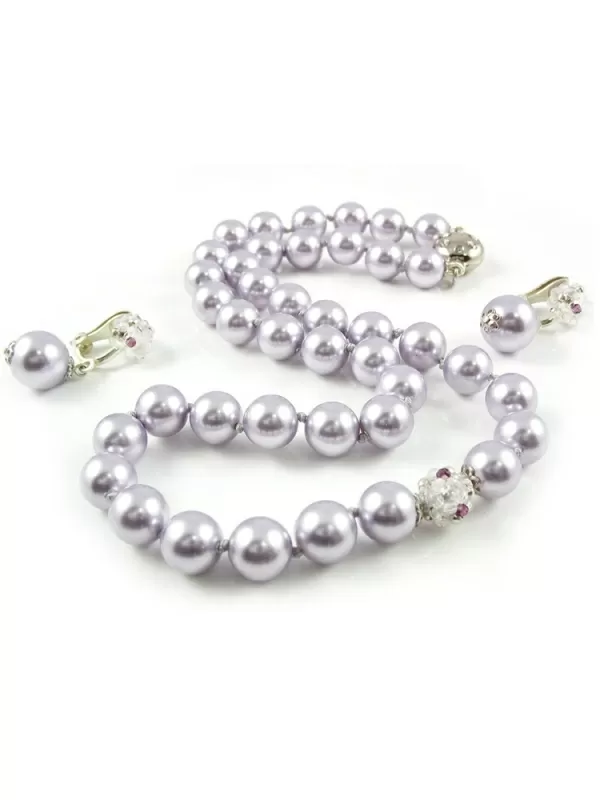 Set necklace and earrings by Ichiban - Elegant Lavander Style