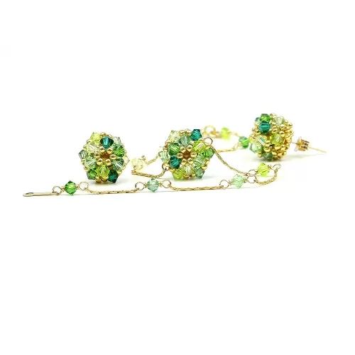 Set bratara si cercei cu surub, Ichiban - Daisies Herba Fresca