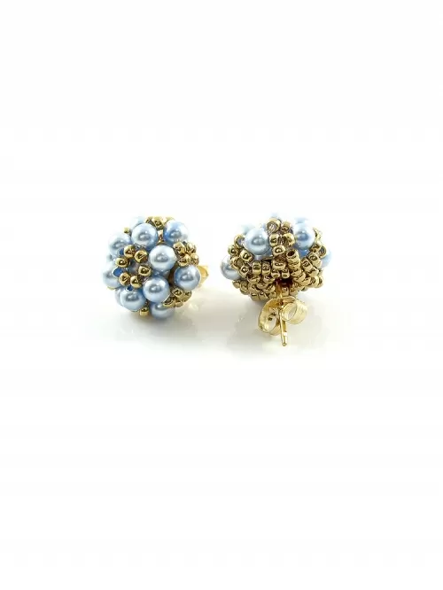 Cercei cu surub, Ichiban - Daisies Light Blue