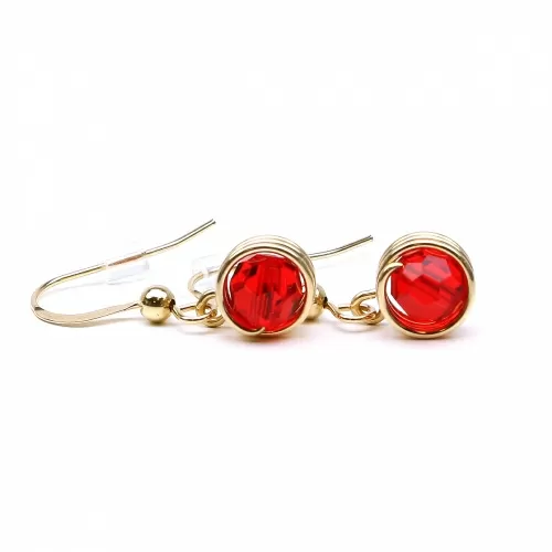 Clasic earrings by Ichiban - Busted crystal Light Siam