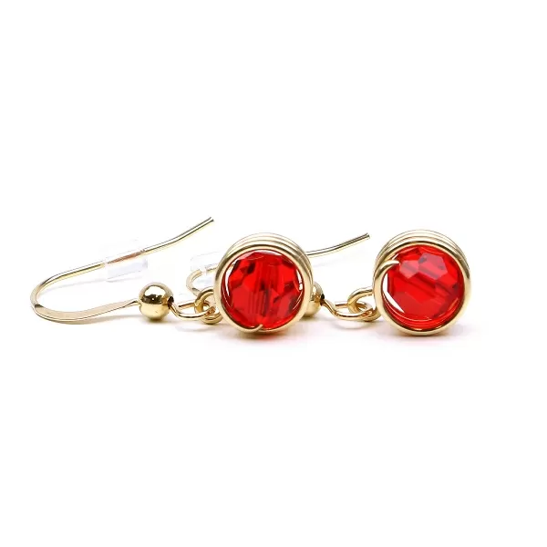 Clasic earrings by Ichiban - Busted crystal Light Siam