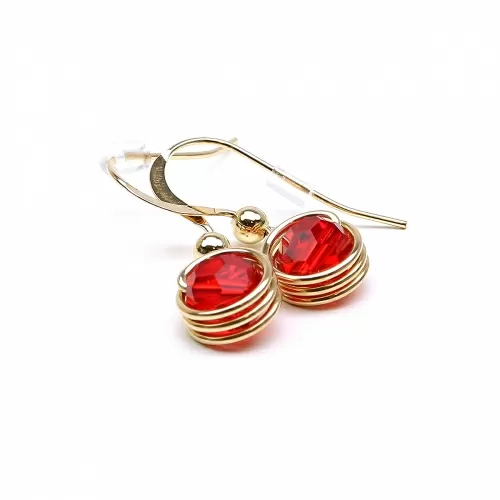 Clasic earrings by Ichiban - Busted crystal Light Siam
