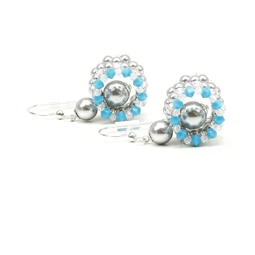 Cercei cu tortite, Ichiban - Luxury Turquoise