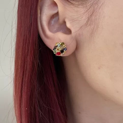 Cercei cu surub, Ichiban - Daisies Multicolor 