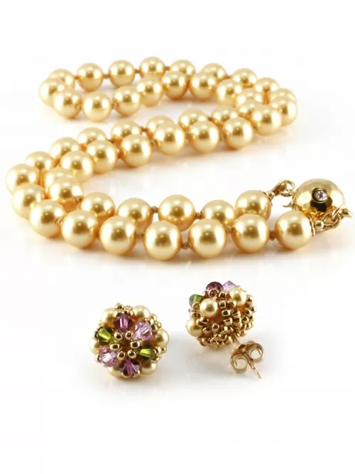 Set necklace and stud earrings by Ichiban - Desire Gold