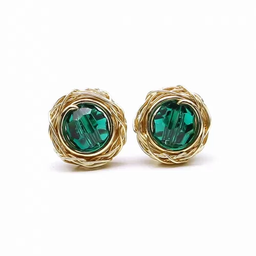 Stud earrings by Ichiban - Sweet Emerald