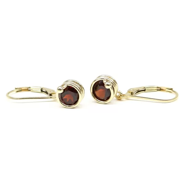 Leverback earrings by Ichiban - Busted Deluxe Garnet