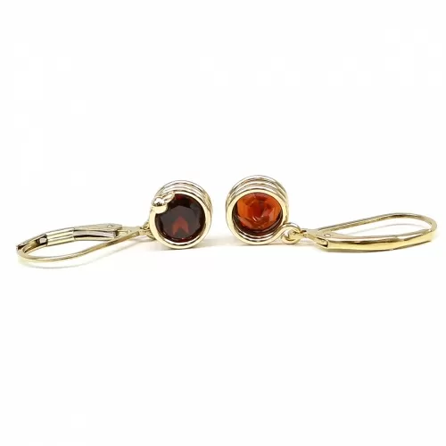 Leverback earrings by Ichiban - Busted Deluxe Garnet