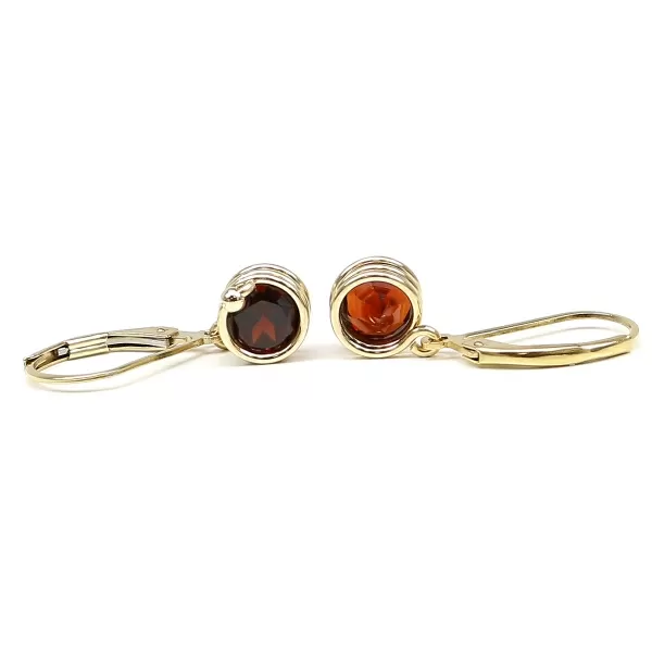 Leverback earrings by Ichiban - Busted Deluxe Garnet