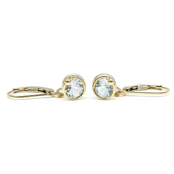 Leverback earrings by Ichiban - Busted Deluxe Sky Blue Topaz