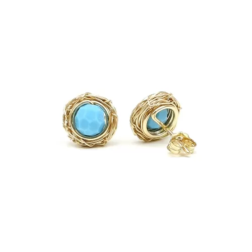 Cercei cu surub, Ichiban - Sweet Turquoise